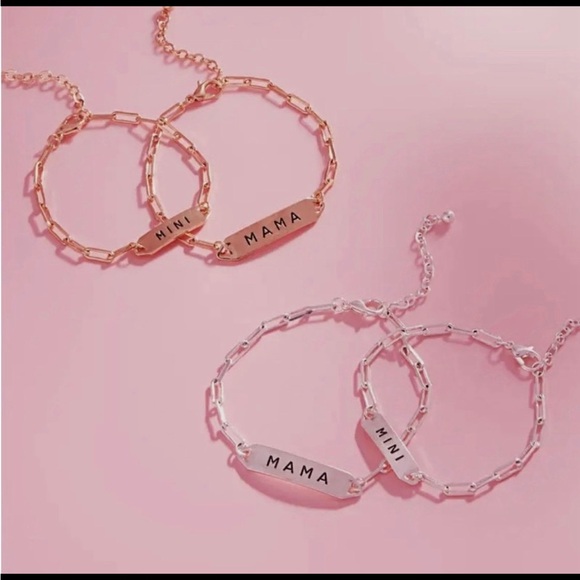 Silver Mama and Mini Bracelet Set - Picture 2 of 2